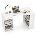 Bureau informatique Costway en forme de L avec tiroir et étagères de rangement pour la maison