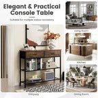 Table console d'entrée avec 2 tiroirs pour le salon – Voir détails