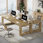 Bureau extra long de 86,6 pouces, grande table de travail, poste de travail.