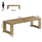 Bureau extra long de 86,6 pouces, grande table de travail, poste de travail.