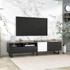Meuble TV moderne pour téléviseur 80 pouces avec double espace de rangement - 15.00 x 70.90 x 19.70