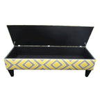 Banc de rangement capitonné à 10 boutons, style design
