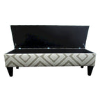 Banc de rangement capitonné à 10 boutons, style design