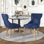 Gaji Contemporary Wood Tufted Wingback 2-Piece Side Chairs by Furniture of America