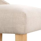 Chaise deux pièces moderne en bois capitonnée à oreilles