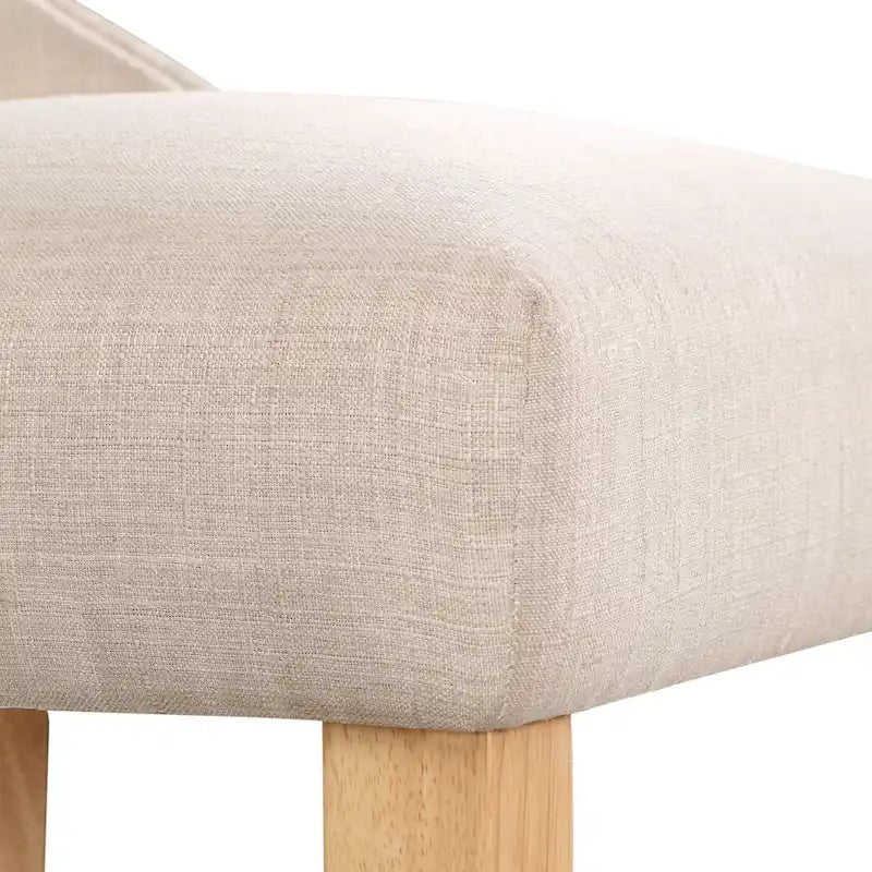 Chaise deux pièces moderne en bois capitonnée à oreilles