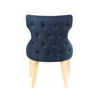 Chaise deux pièces moderne en bois capitonnée à oreilles