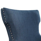 Chaise deux pièces moderne en bois capitonnée à oreilles