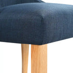 Chaise deux pièces moderne en bois capitonnée à oreilles
