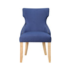 Chaise deux pièces moderne en bois capitonnée à oreilles