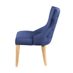 Chaise deux pièces moderne en bois capitonnée à oreilles
