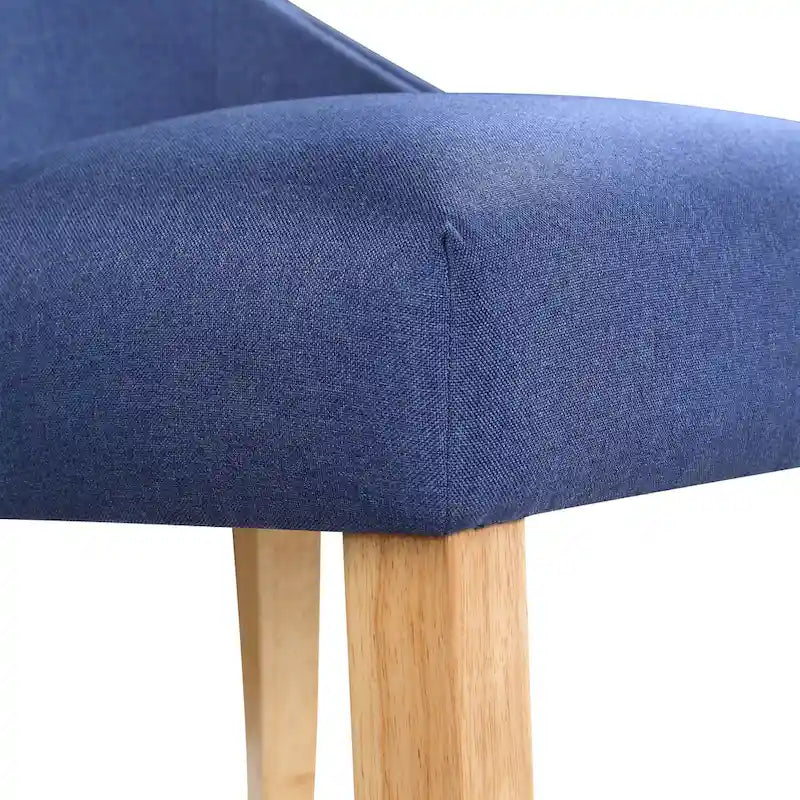 Chaise deux pièces moderne en bois capitonnée à oreilles