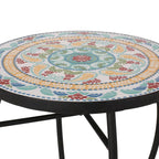 Table d'appoint d'intérieur, plateau carrelé
