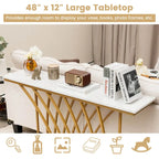 Table Console 48 po Table d'appoint moderne pour entrée Table d'appoint longue