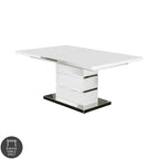 Table à manger extensible en bois blanc de 78 pouces