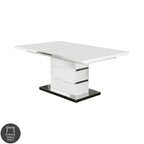 Table à manger extensible en bois blanc de 78 pouces