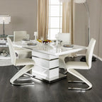 Table à manger extensible en bois blanc de 78 pouces