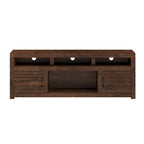 Meuble TV console de 72 pouces pour téléviseurs jusqu'à 85 pouces, aucun assemblage requis, finition Whiskey