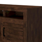Meuble TV console de 72 pouces pour téléviseurs jusqu'à 85 pouces, aucun assemblage requis, finition Whiskey