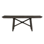 Ensemble table de bar Double Bridge, châtaignier foncé