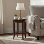 Copper Grove Halesia Solid Oak Round Side Table