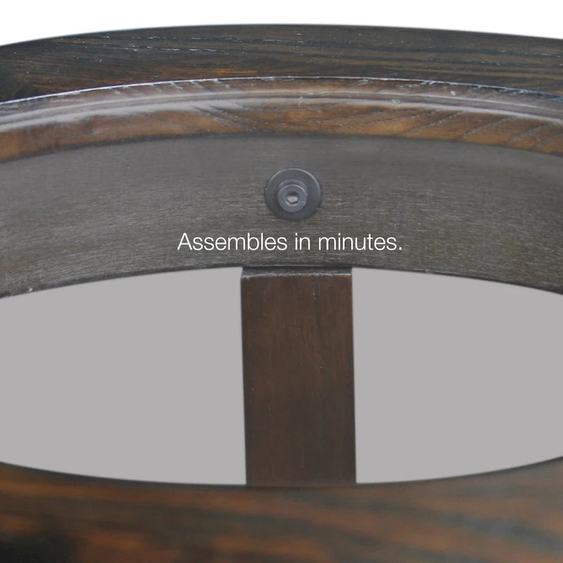 Table d'appoint ronde en chêne massif