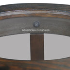 Table d'appoint ronde en chêne massif