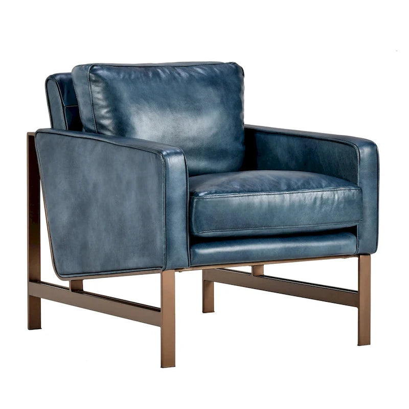 Fauteuil club classique en cuir