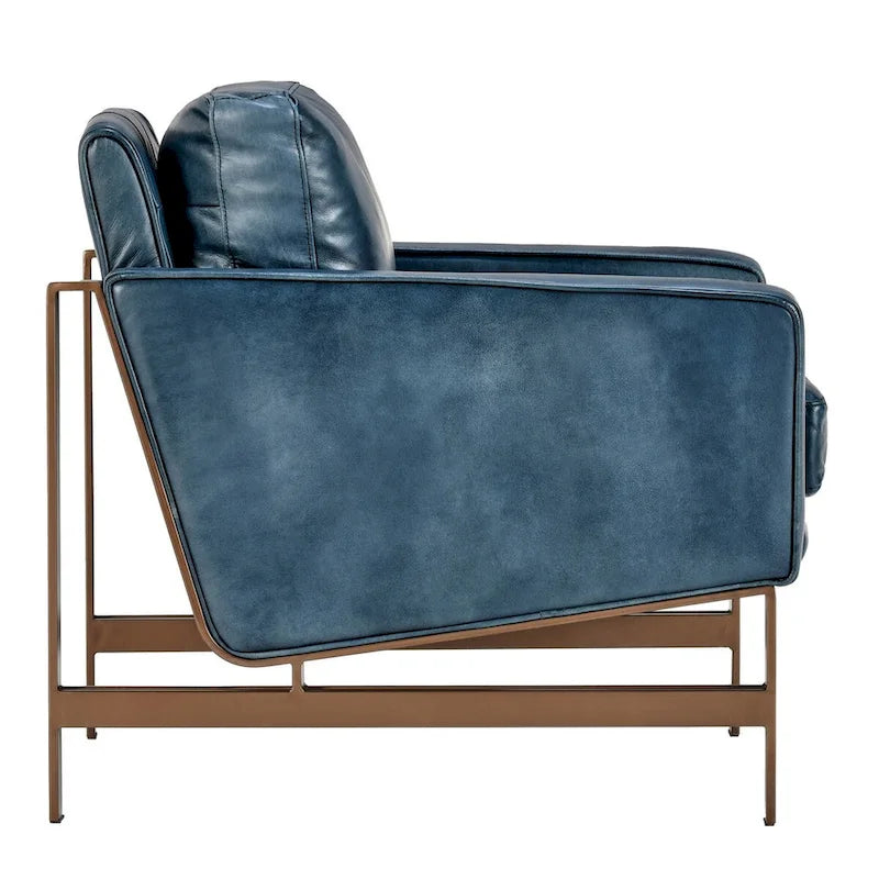 Fauteuil club classique en cuir