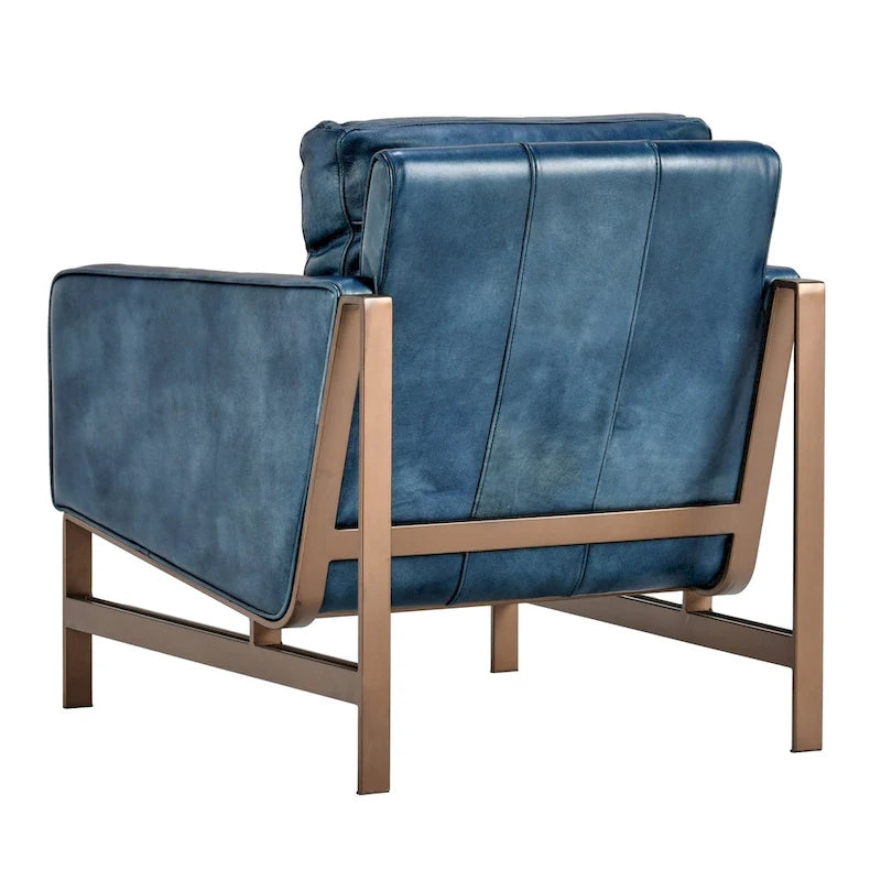 Fauteuil club classique en cuir