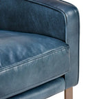 Fauteuil club classique en cuir