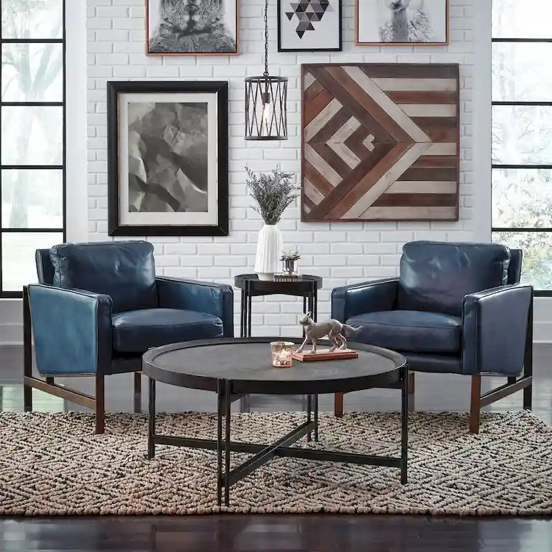 Fauteuil club classique en cuir