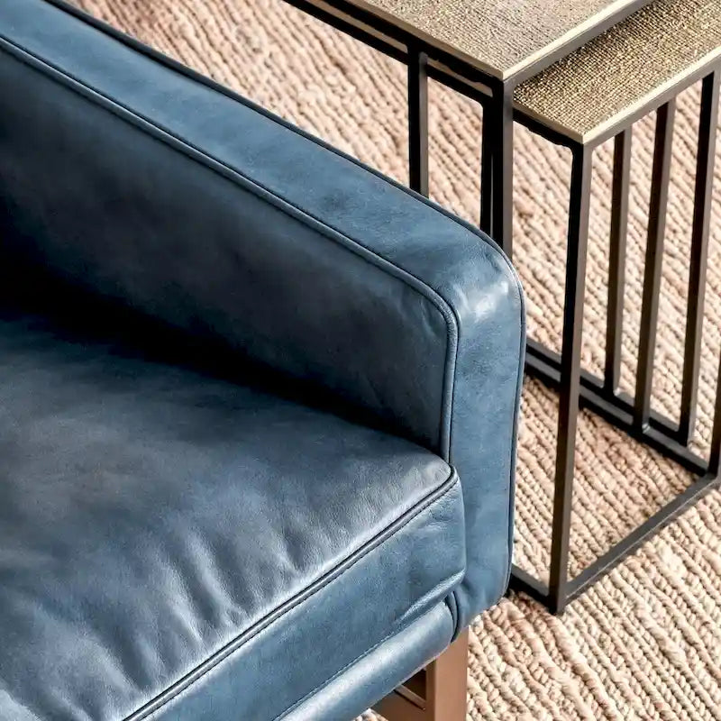 Fauteuil club classique en cuir