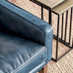 Fauteuil club classique en cuir