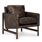 Fauteuil club classique en cuir