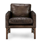 Fauteuil club classique en cuir