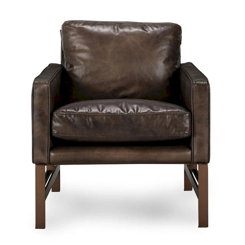 Fauteuil club classique en cuir