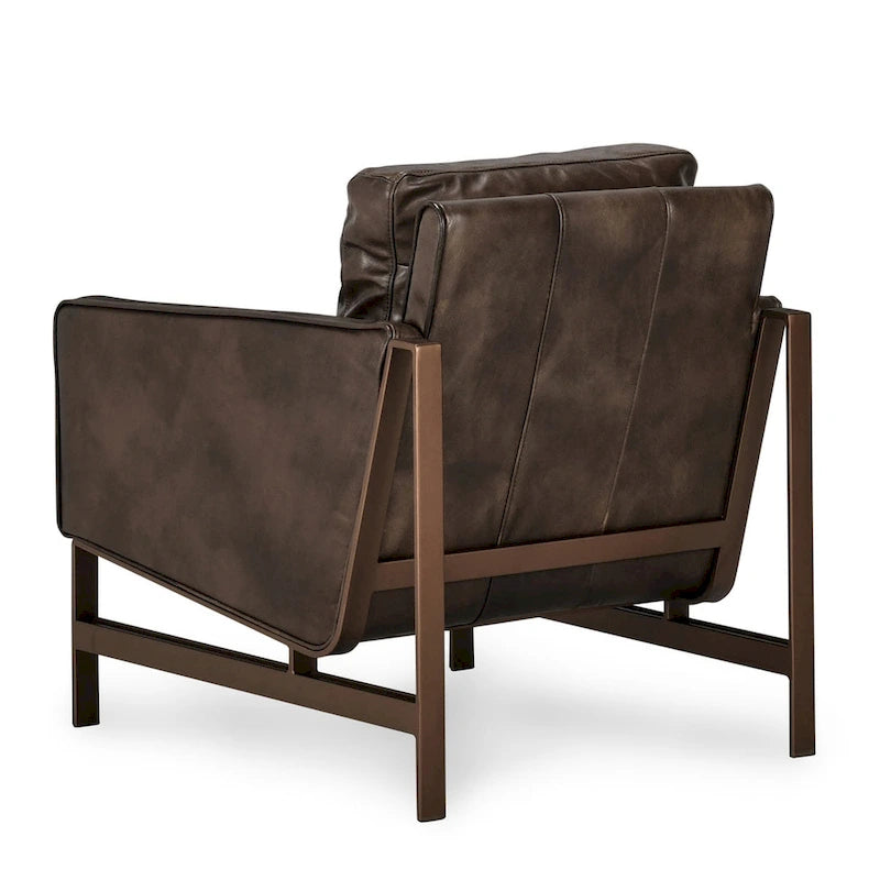 Fauteuil club classique en cuir