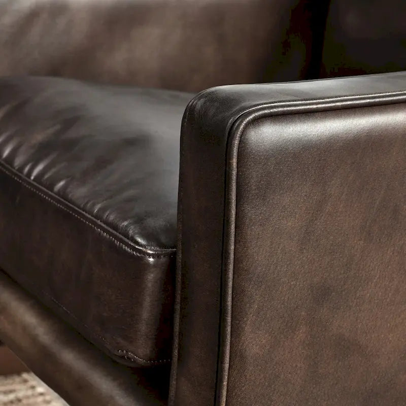 Fauteuil club classique en cuir