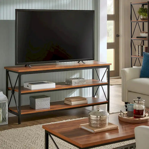Meuble TV en métal de 62 pouces, adapté aux téléviseurs de 70 pouces et moins.