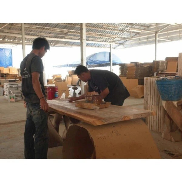 Tabouret-table double torsion en bois 14 po L x 30 po H Huile grise - 14 x 14 x 30