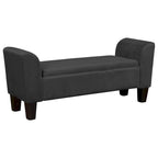 Banc de rangement d'appoint de 55 pouces avec revêtement en velours haute performance, noir
