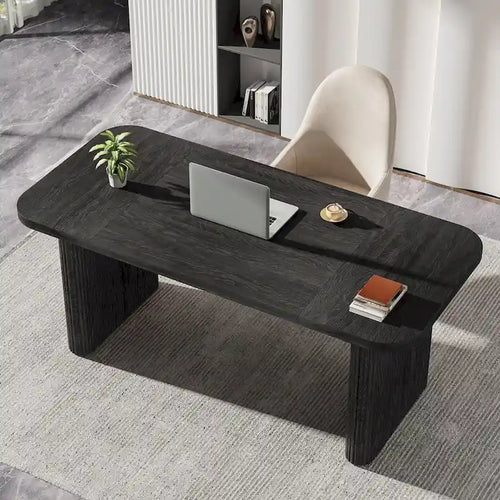Bureau de direction moderne 62,99 W, simple, avec plateau et pieds en bois d'ingénierie