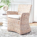 Fauteuil en osier gris délavé - 28 L x 24 P x 33 H - 28Lx24Px33H
