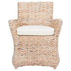 Fauteuil en osier gris délavé - 28 L x 24 P x 33 H - 28Lx24Px33H