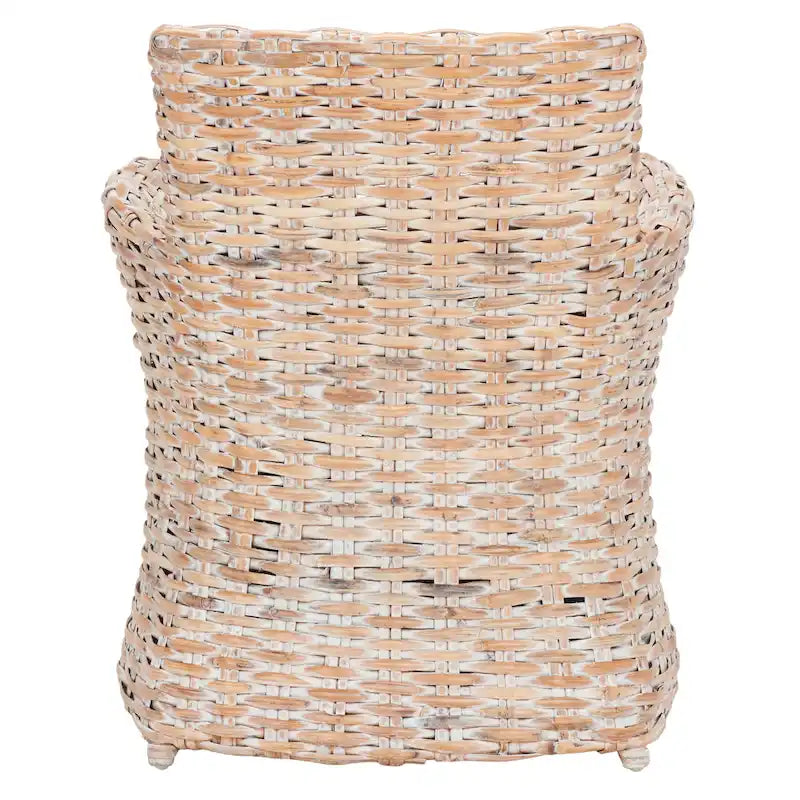 Fauteuil en osier gris délavé - 28 L x 24 P x 33 H - 28Lx24Px33H