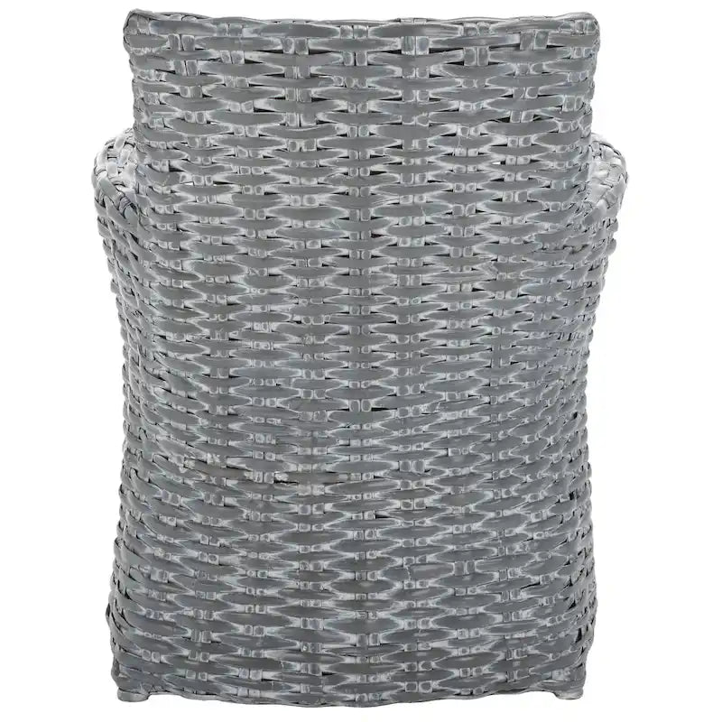 Fauteuil en osier gris délavé - 28 L x 24 P x 33 H - 28Lx24Px33H
