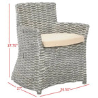 Fauteuil en osier gris délavé - 28 L x 24 P x 33 H - 28Lx24Px33H