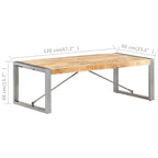 Table basse 47.2x23.6x15.7 Bois de manguier brut