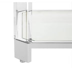 Table basse en verre transparent – 58 L x 26 P x 16 H – 58Lx26Px16H